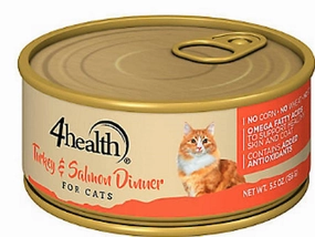 4health with Wholesome Grains Cat Turkey & Salmon Wet Cat Food 5.5 oz. Can