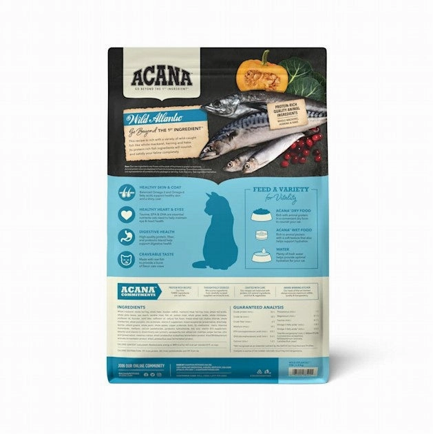 ACANA Grain Free Wild Atlantic Freeze Dried Coated Dry Cat Food