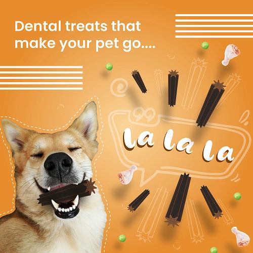 Bark Out Loud by Vivaldis Dental Sticks Dog Treats