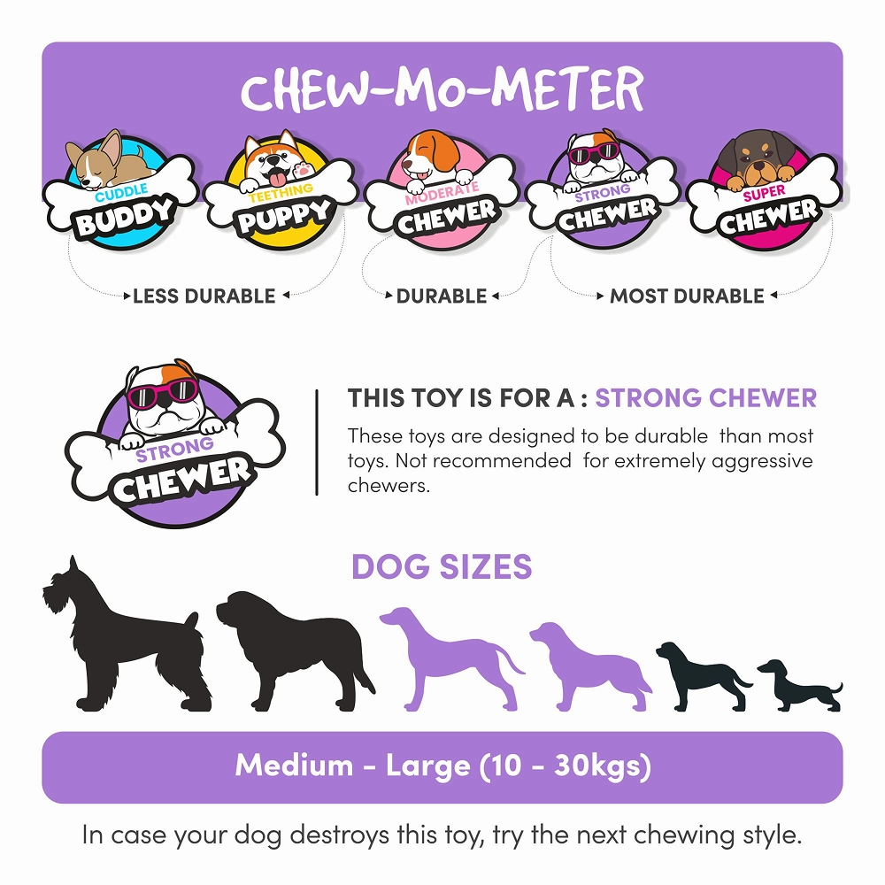 Barkbutler x Fofos Durable Sea Bass Chew Toy for Dogs