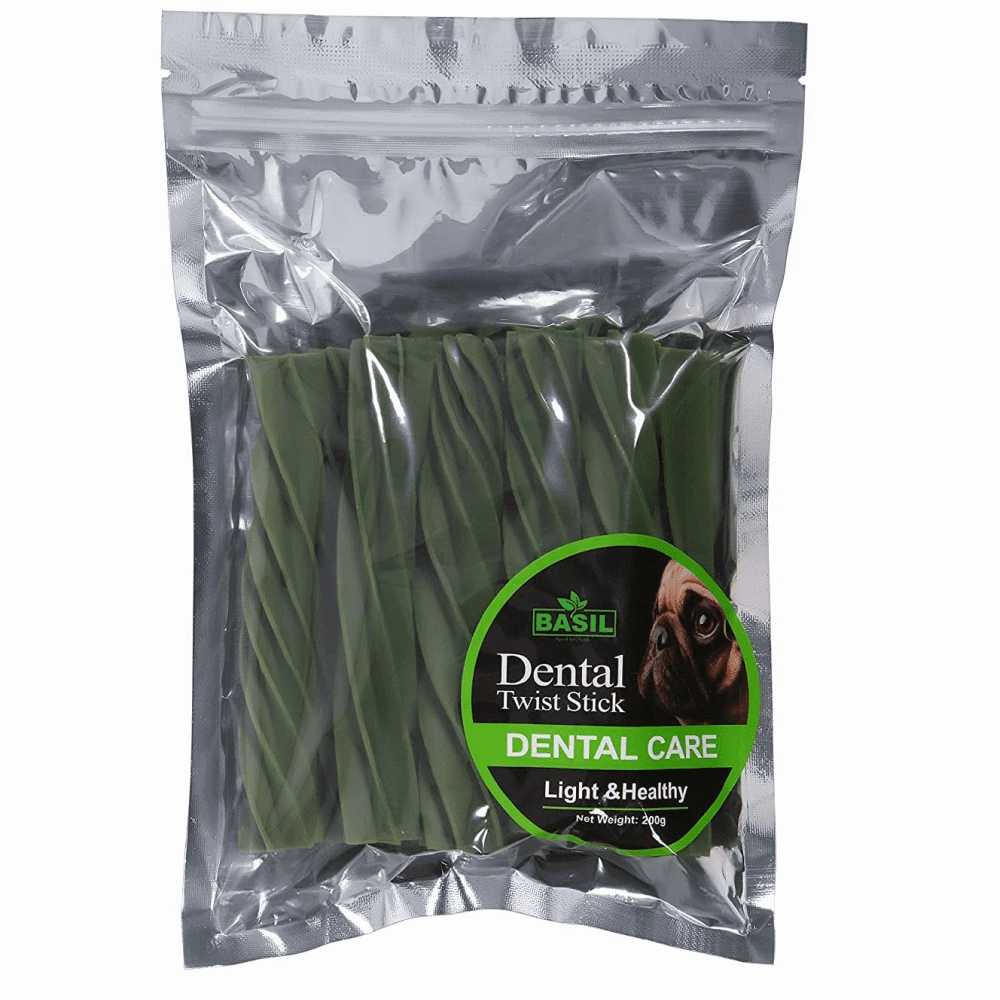 Basil Dental Care Stick Chew Dog Treats