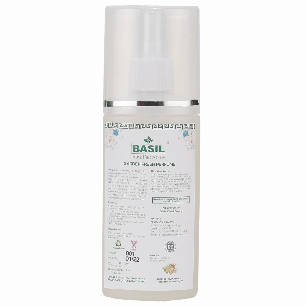 Basil Garden Fresh Perfume Spray for Dogs and Cats