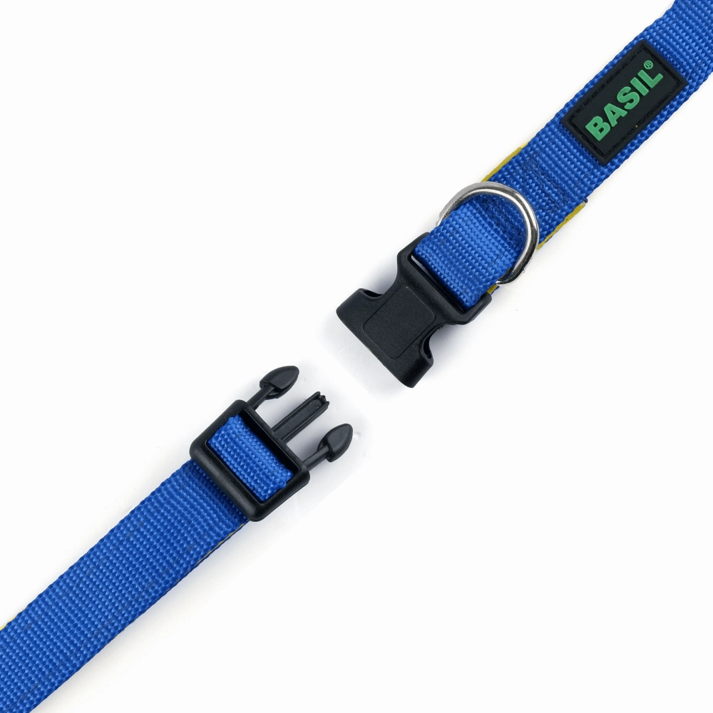 Basil Nylon Padded Collar for Dogs (Blue)