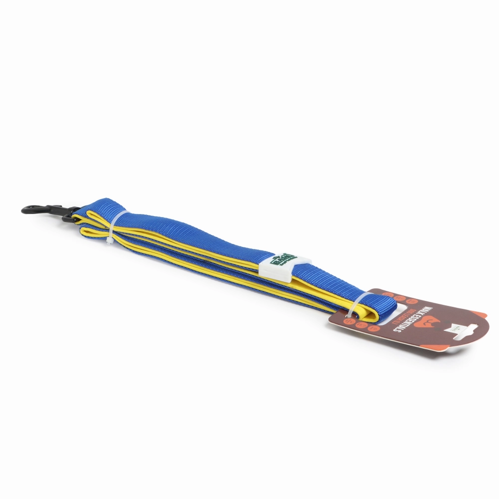 Basil Nylon Padded Leash for Dogs (Blue)
