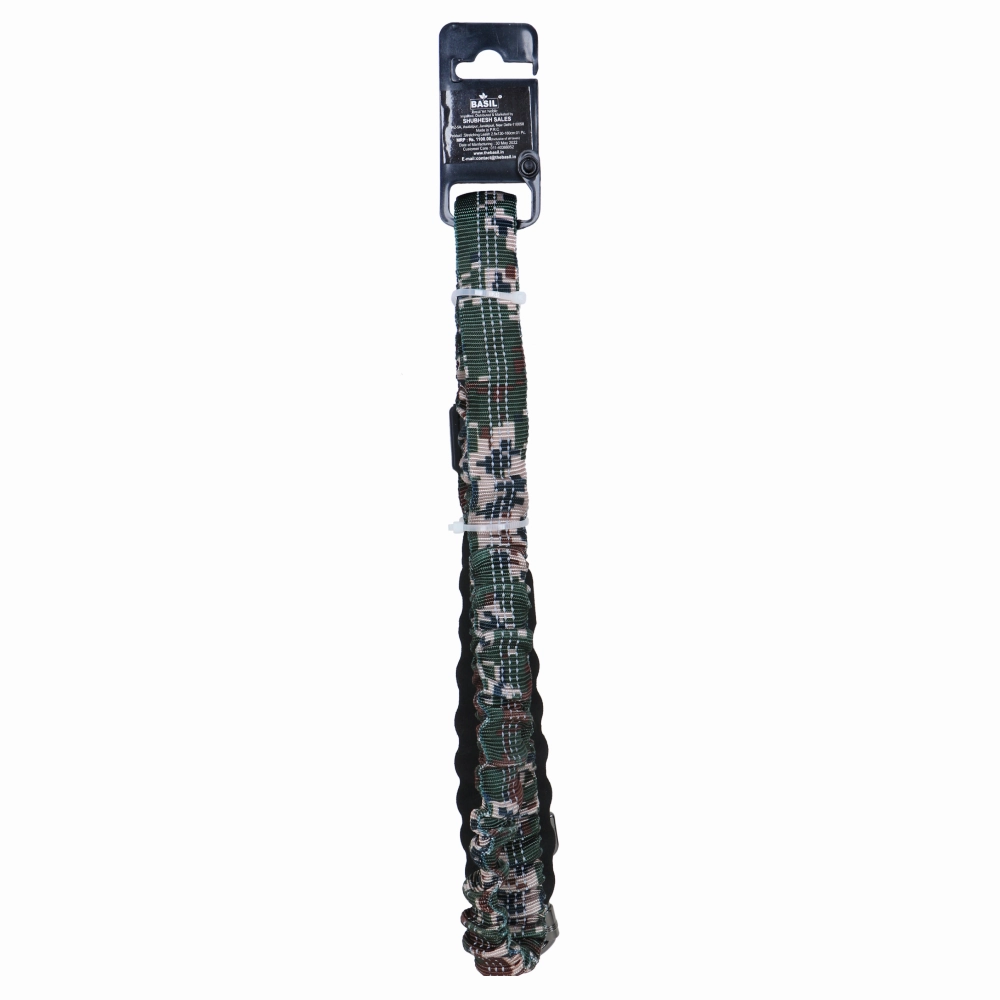 Basil Shock Absorbing Stretch Leash for Dogs (Green)