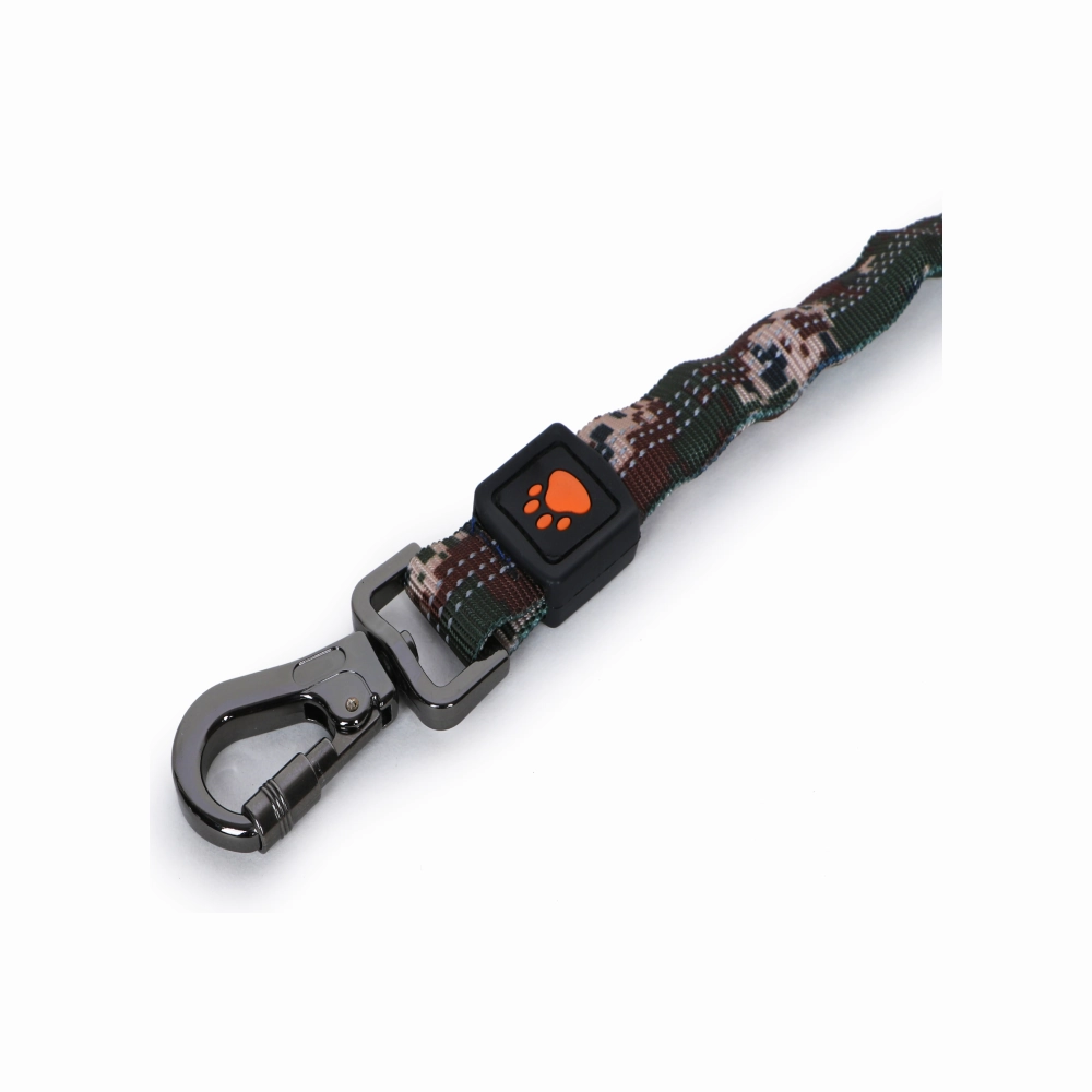 Basil Shock Absorbing Stretch Leash for Dogs (Green)