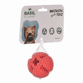 Basil Treat Dispensing Solid Chew Ball Toy for Dogs (Orange)
