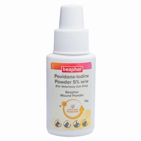 Beaphar Povidone Iodine Wound Healing Powder for Dogs & Cats