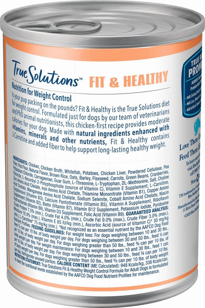 Blue Buffalo True Solutions Fit & Healthy Natural Weight Control Chicken Recipe Adult Wet Dog Food