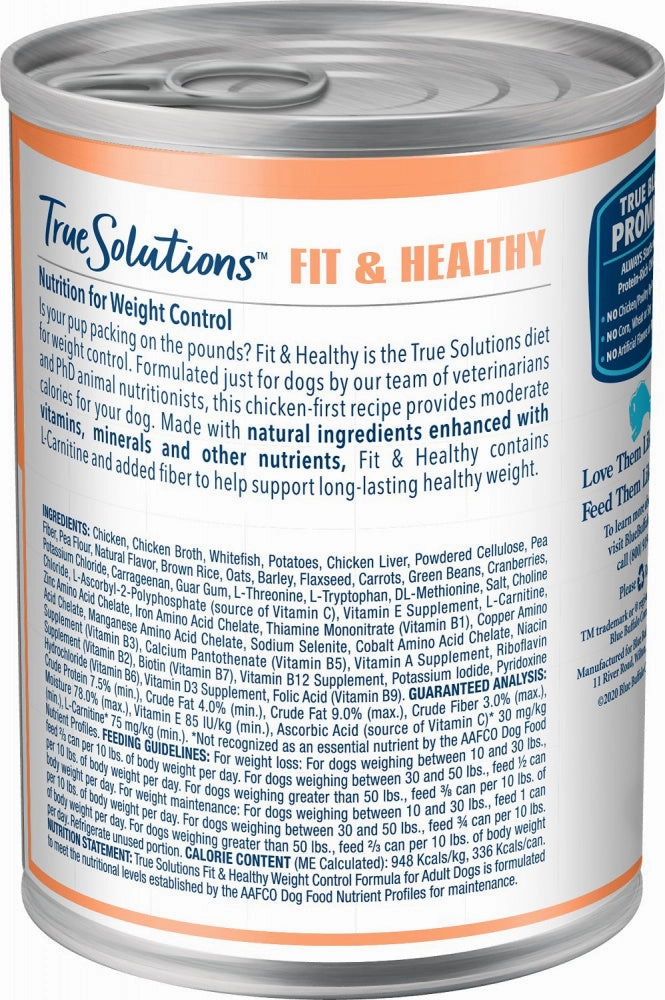 Blue Buffalo True Solutions Fit & Healthy Natural Weight Control Chicken Recipe Adult Wet Dog Food