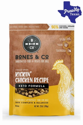 Bones and Co. Kickin' Chicken Bites Freeze-Dried Dog Food
