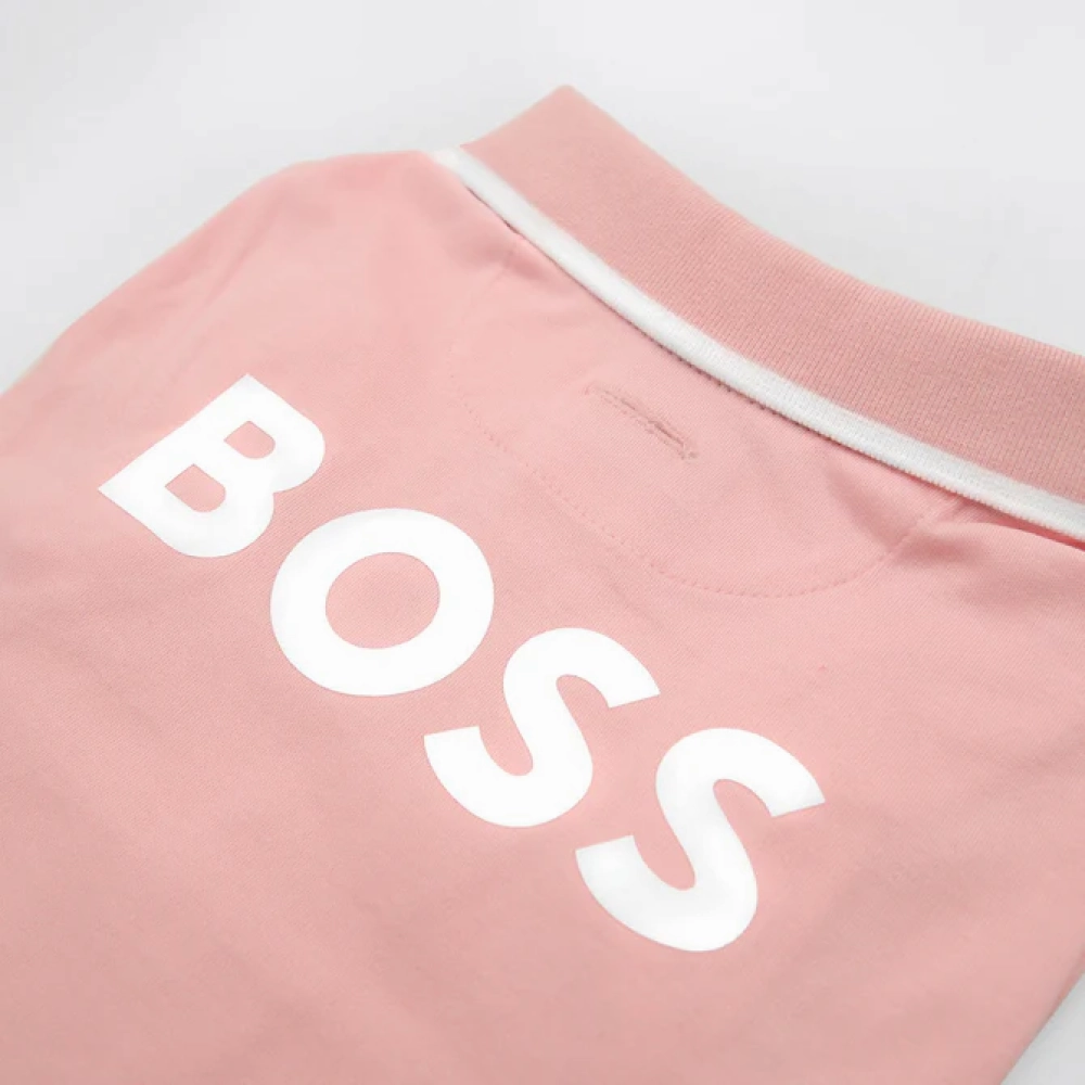 Boss Polo Tshirt for Dogs (Pink Cream)