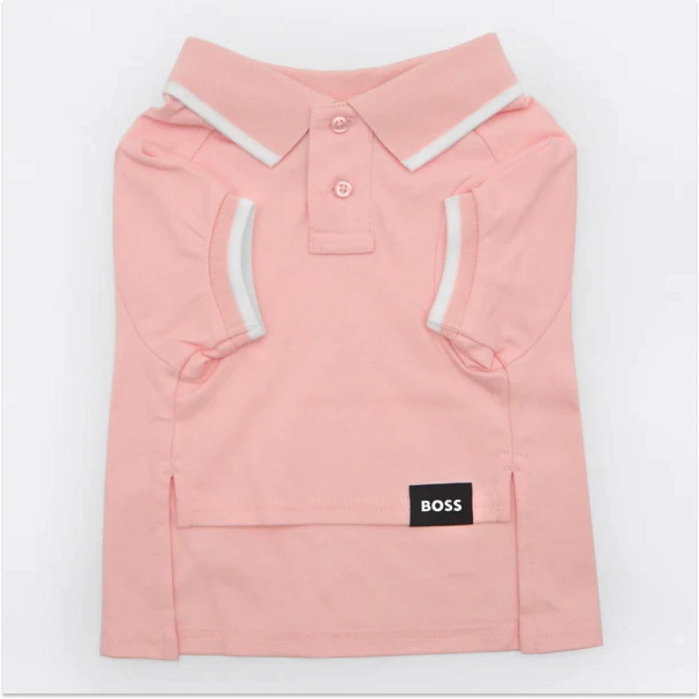 Boss Polo Tshirt for Dogs (Pink Cream)