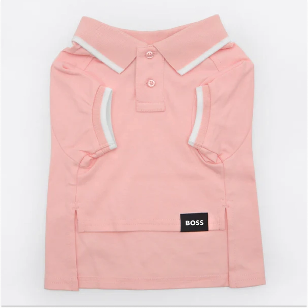 Boss Polo Tshirt for Dogs (Pink Cream)
