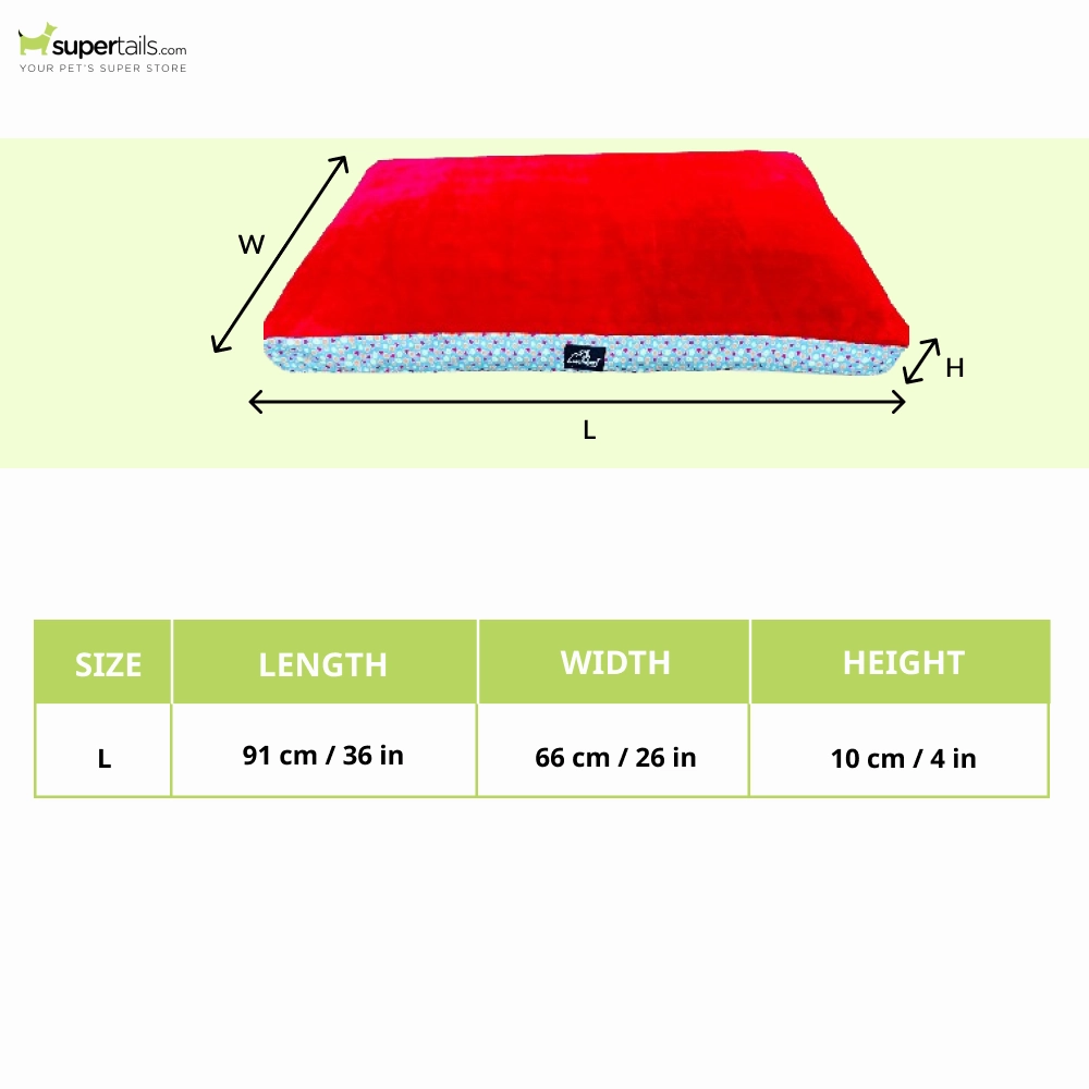 Caninkart Red Fruit Full Lounge Mattress for Dogs