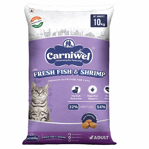 Carniwel Fresh Fish and Shrimp For Adult Cat Dry Food