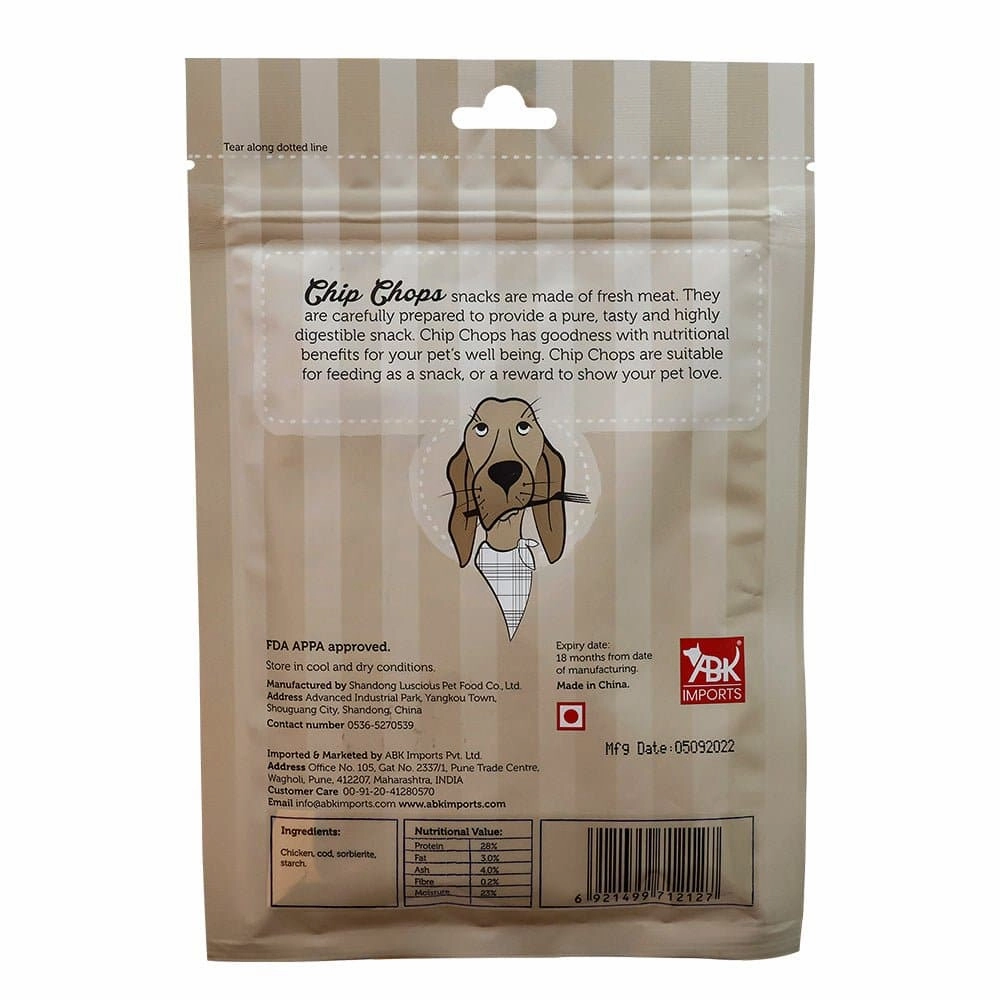Chip Chops Chicken & Calcium and Chicken & Codfish Bone Dog Treats Combo