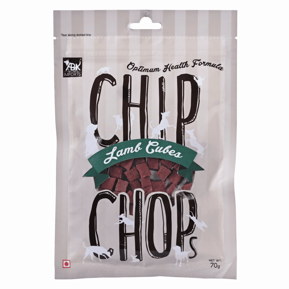 Chip Chops Sweet Potato Chicken, Lamb Cubes and Sundried Chicken Jerky Dog Treats Combo (3 x 70g)