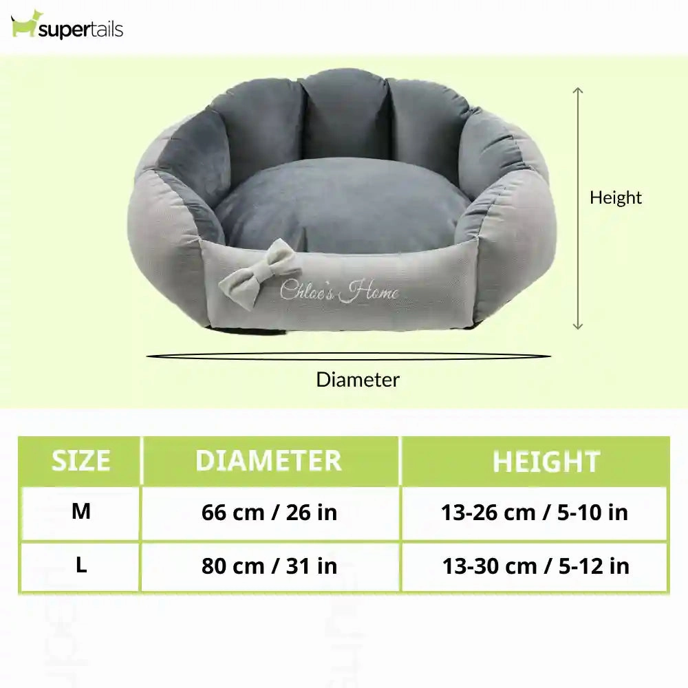 Chloe's Home Bahamas Bed for Dogs and Cats (Grey)