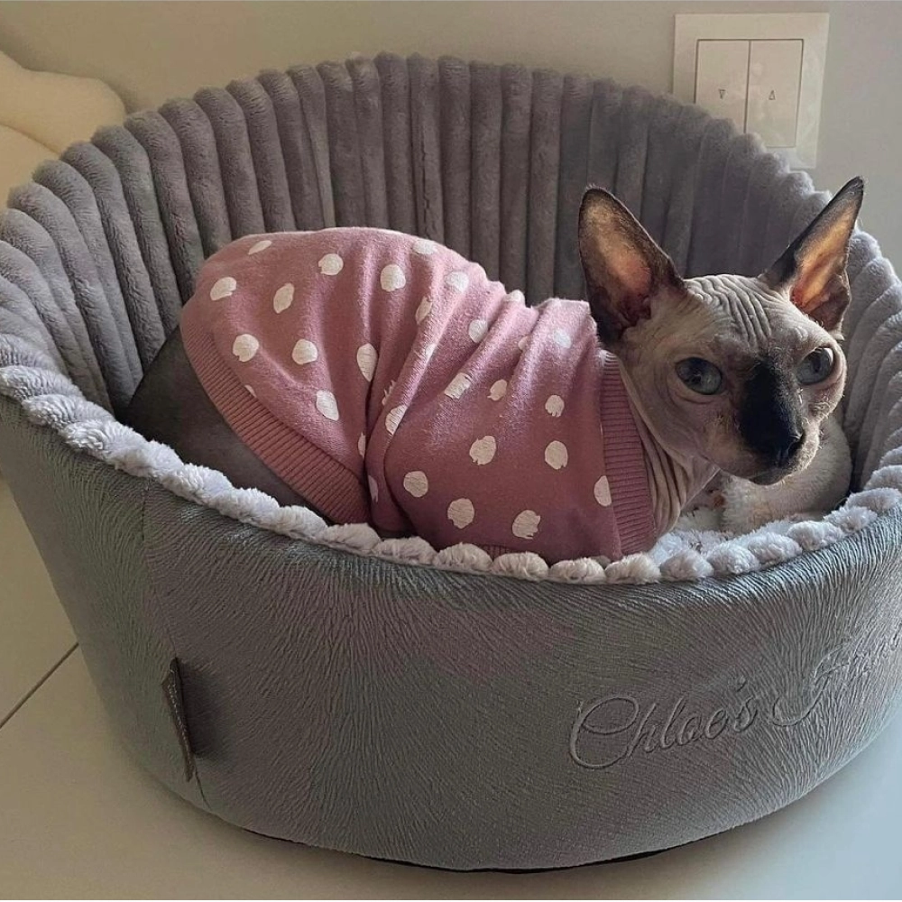Chloe's Home Neapol Bed for Dogs and Cats (Grey)