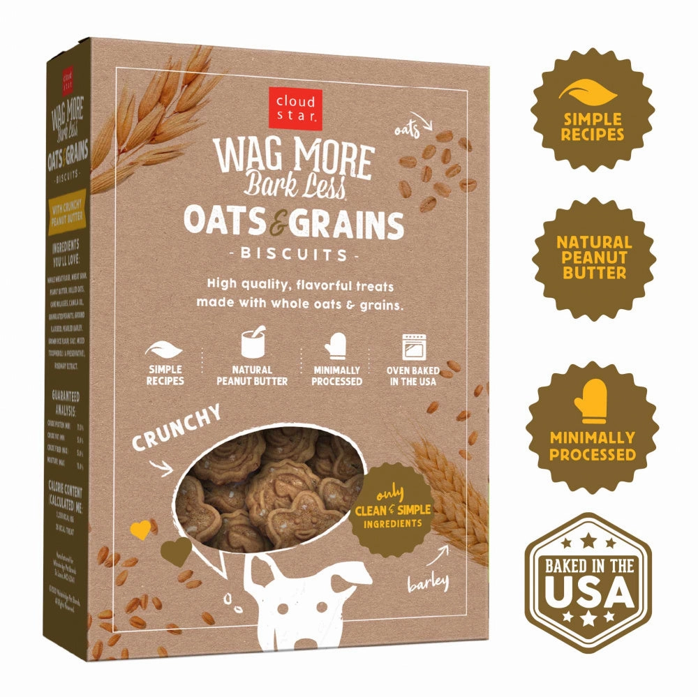 Cloud Star Wag More Bark Less Oven Baked Crunchy Peanut Butter Dog Treats