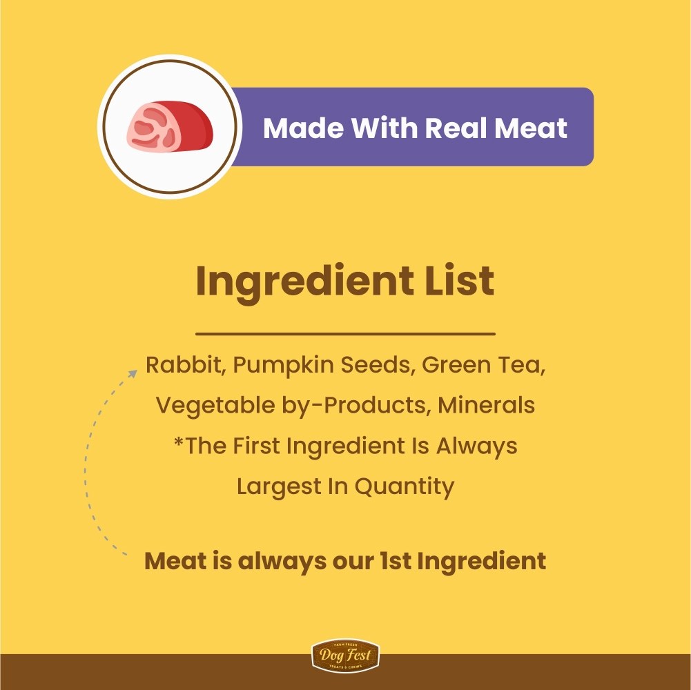 Dogfest Rabbit & Pumpkin Seeds Training Dog Treats
