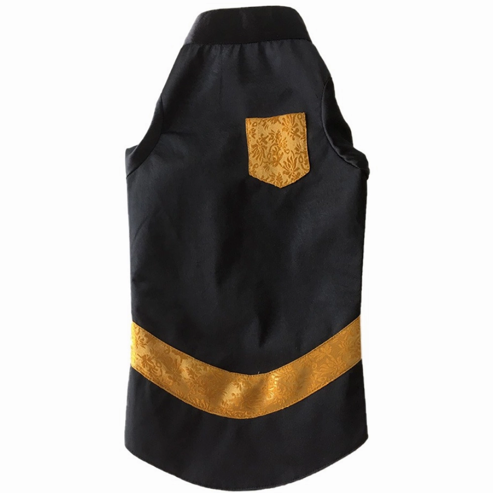 Dogobow Pathani Kurta for Dogs and Cats (Black) (Get a Bow Free)