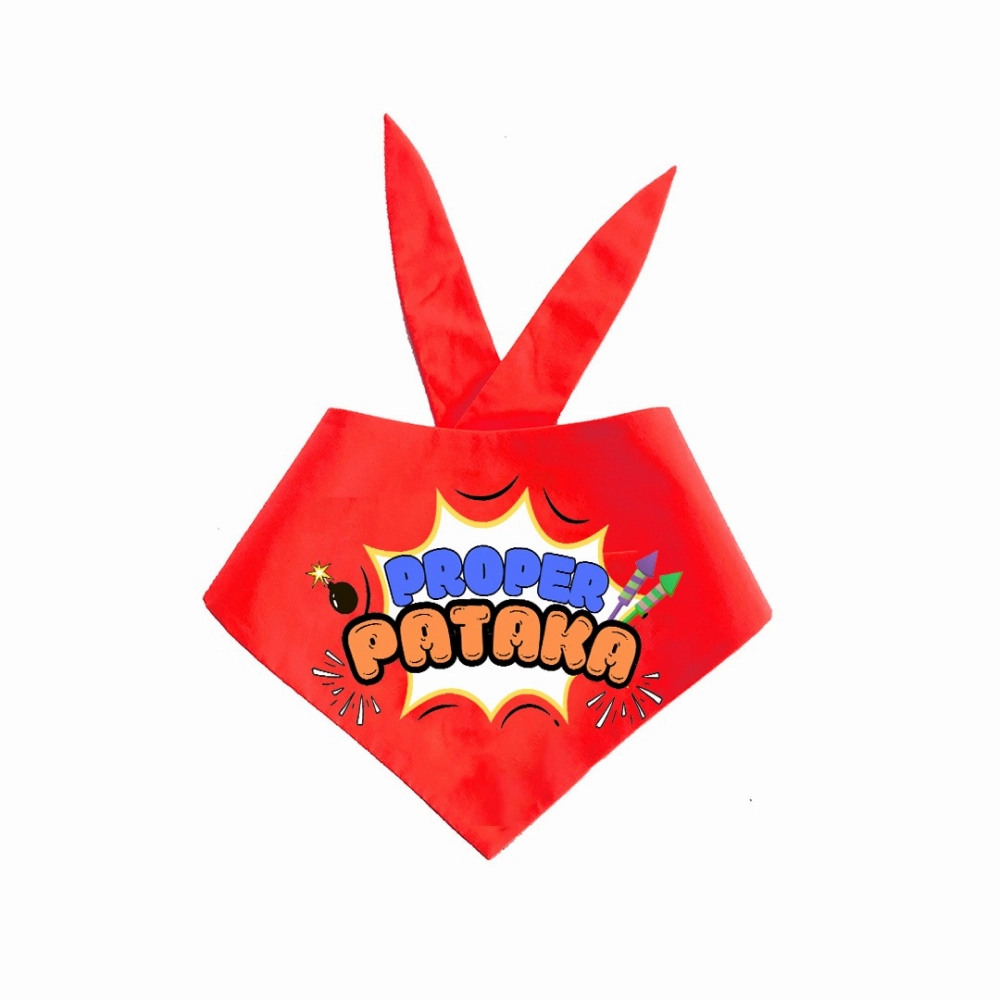 Dogobow Proper Pataka Bandana for Dogs (Red/White)