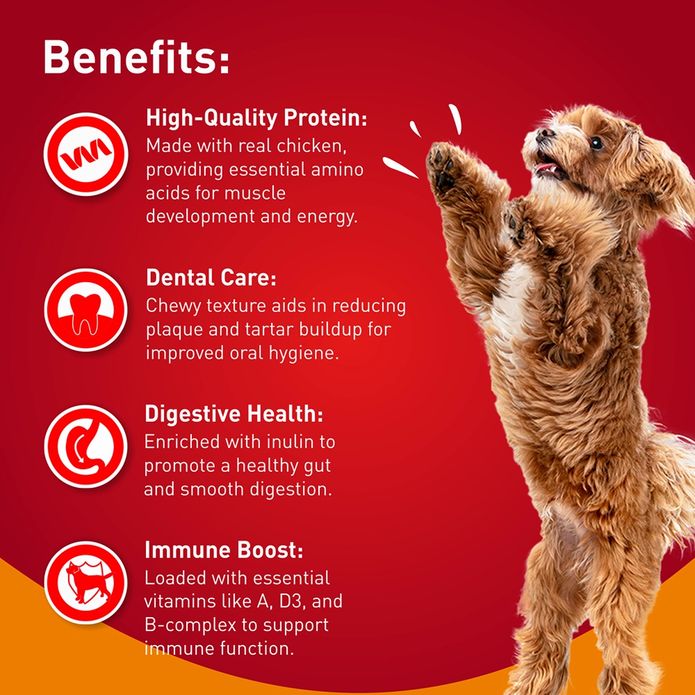 Drools Carrot Flavour Chicken Sticks Treat for Dogs