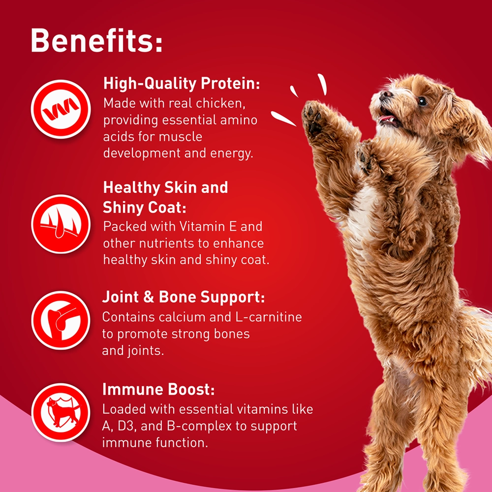 Drools Strawberry Flavour Chicken Sticks Treat for Dogs