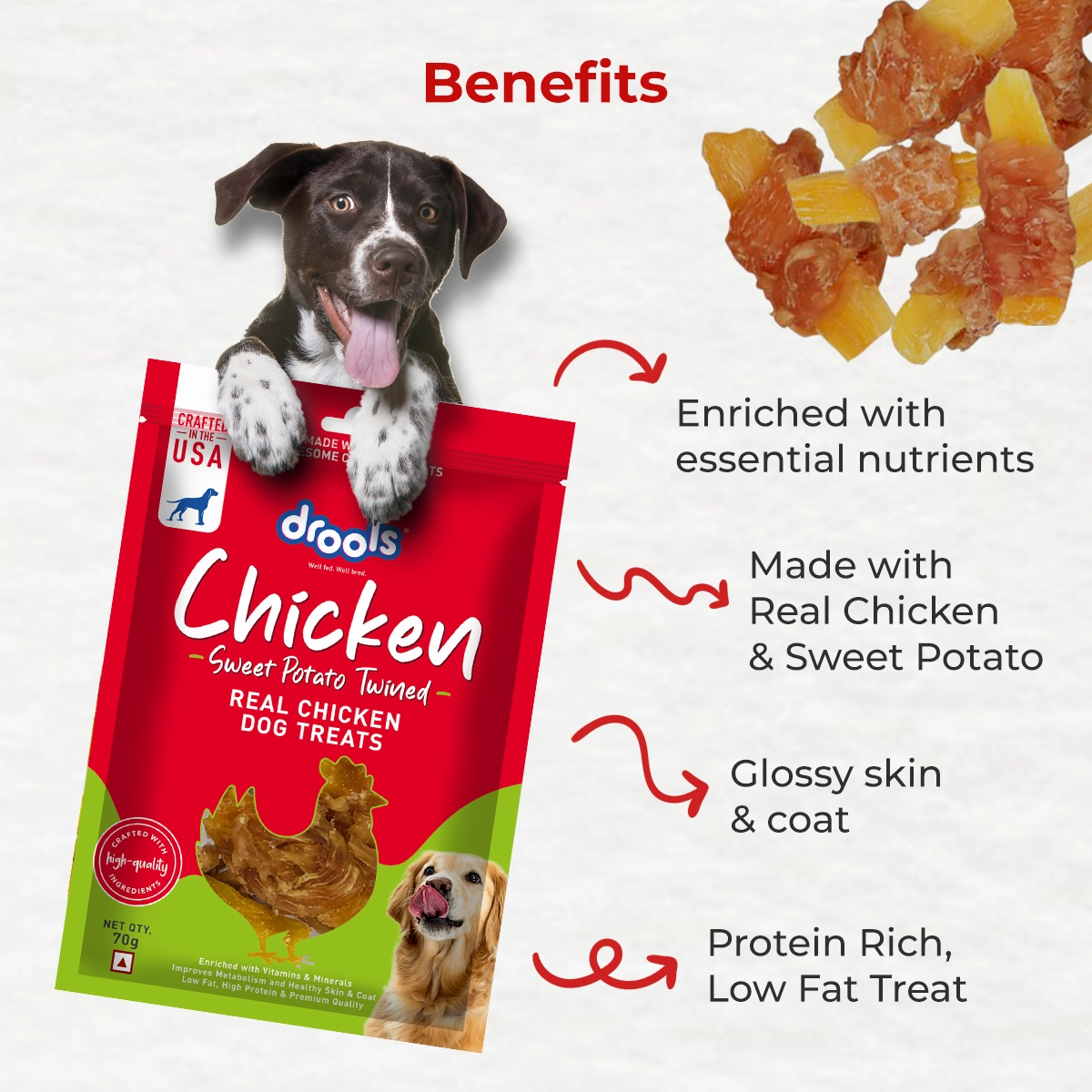 Drools Sweet Potato Twined Dog Treats