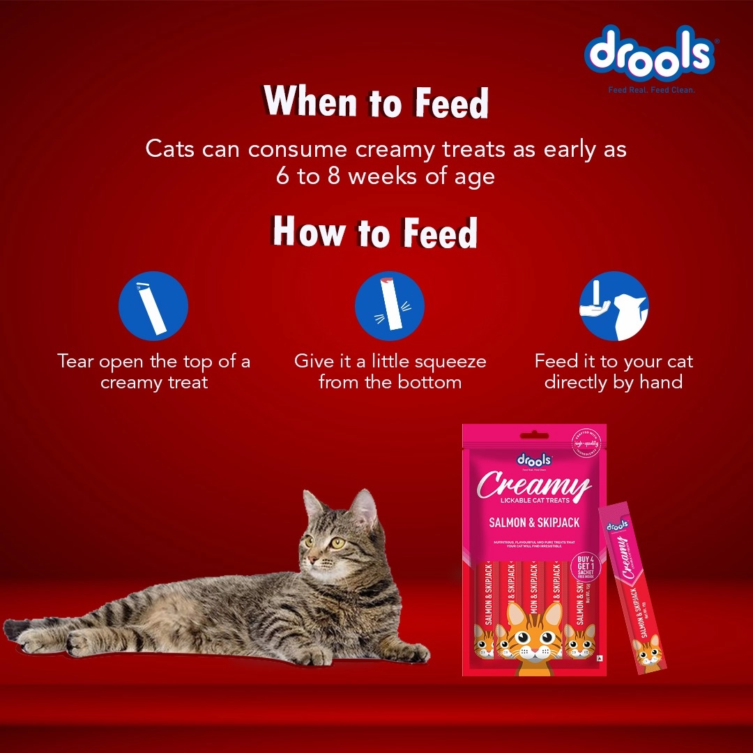 Drools Tuna & Bunito , Salmon & Skipjack and Crab & Chicken Creamy Cat Treats Combo