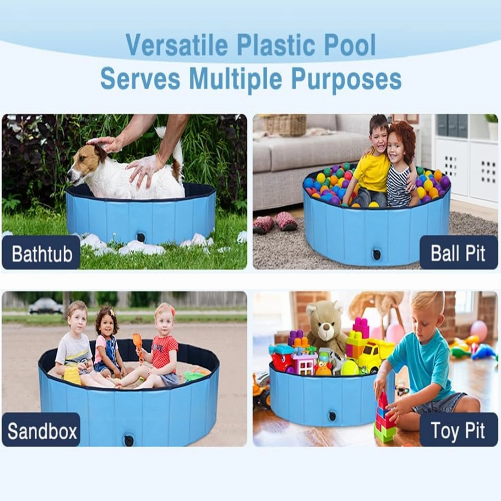 Emily Pets Foldable Swimming Pool for Dogs and Cats (Grey)