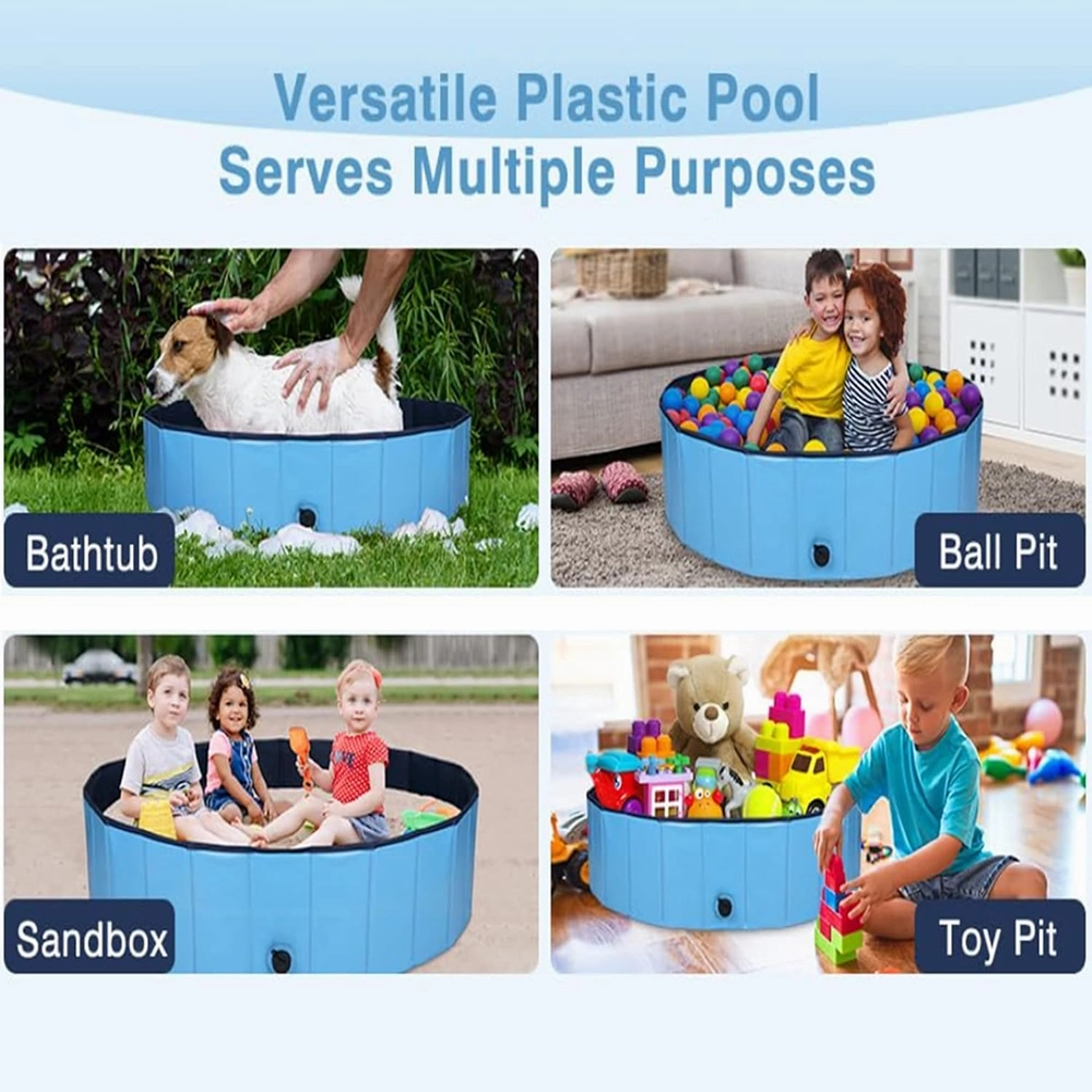 Emily Pets Foldable Swimming Pool for Dogs and Cats (Grey)