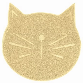 Emily Pets Litter Mat, Non Slip Litter Tracking Mat for Cats (Beige)