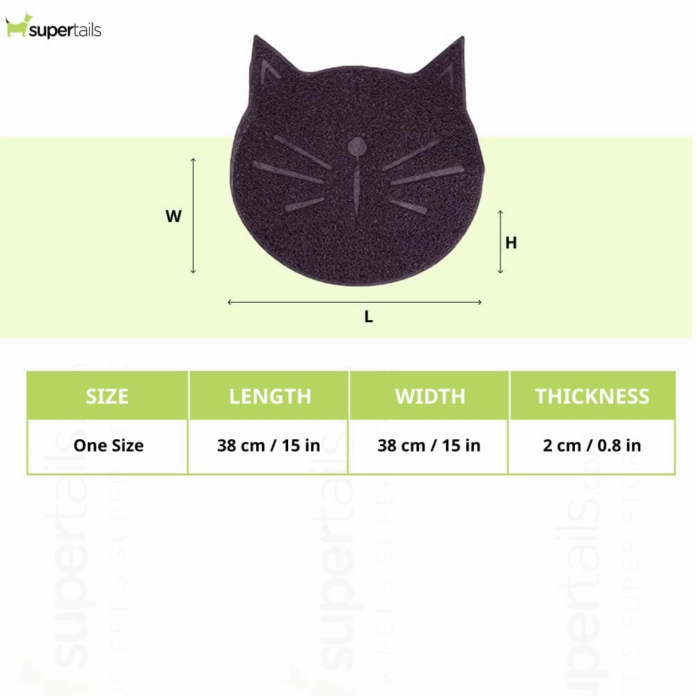 Emily Pets Litter Mat, Non Slip Litter Tracking Mat for Cats (Chocolate)