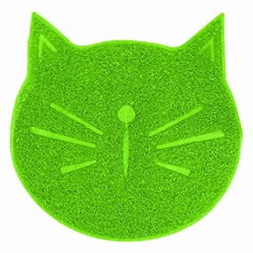 Emily Pets Litter Mat, Non Slip Litter Tracking Mat for Cats (Green)