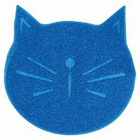 Emily Pets Litter Mat, Non Slip Litter Tracking Mat for Cats (Sky Blue)