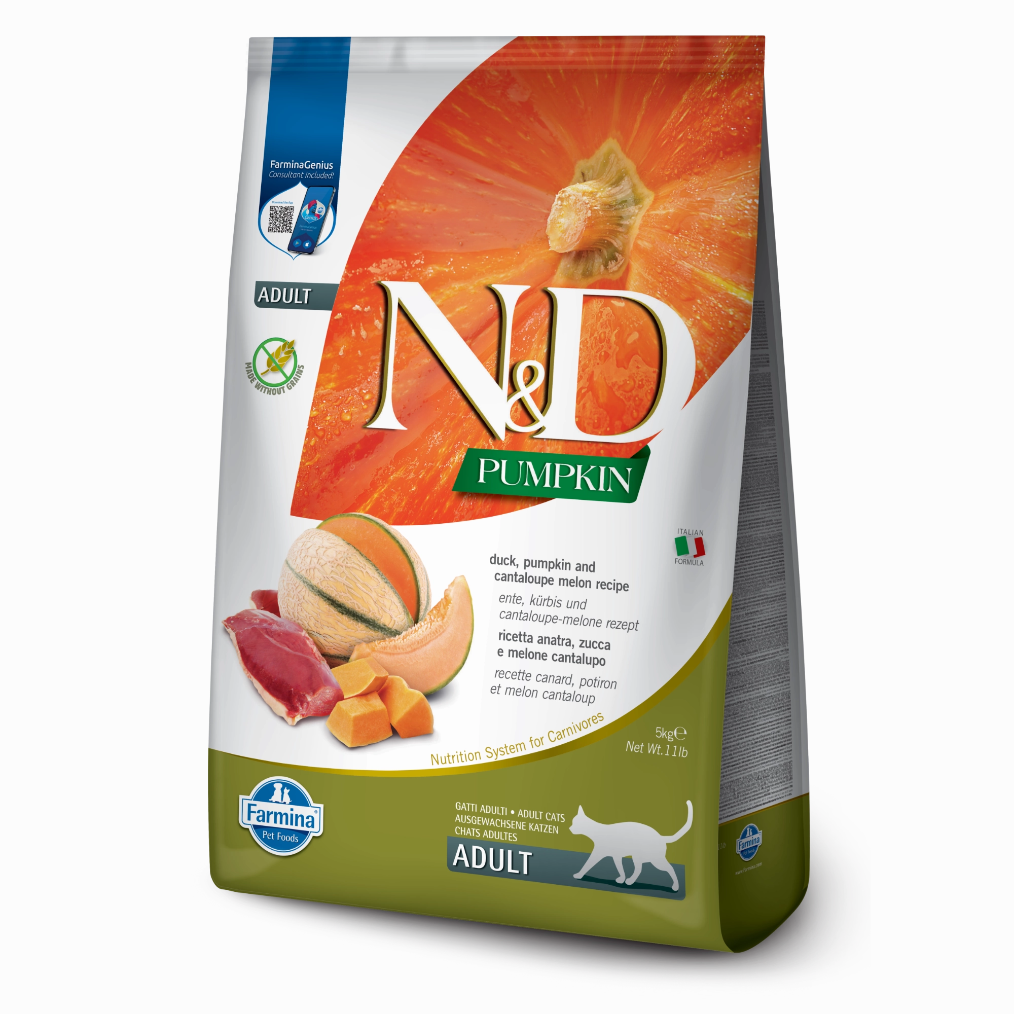Farmina Cat N&D Pumpkin & Duck 3.3 Lb.