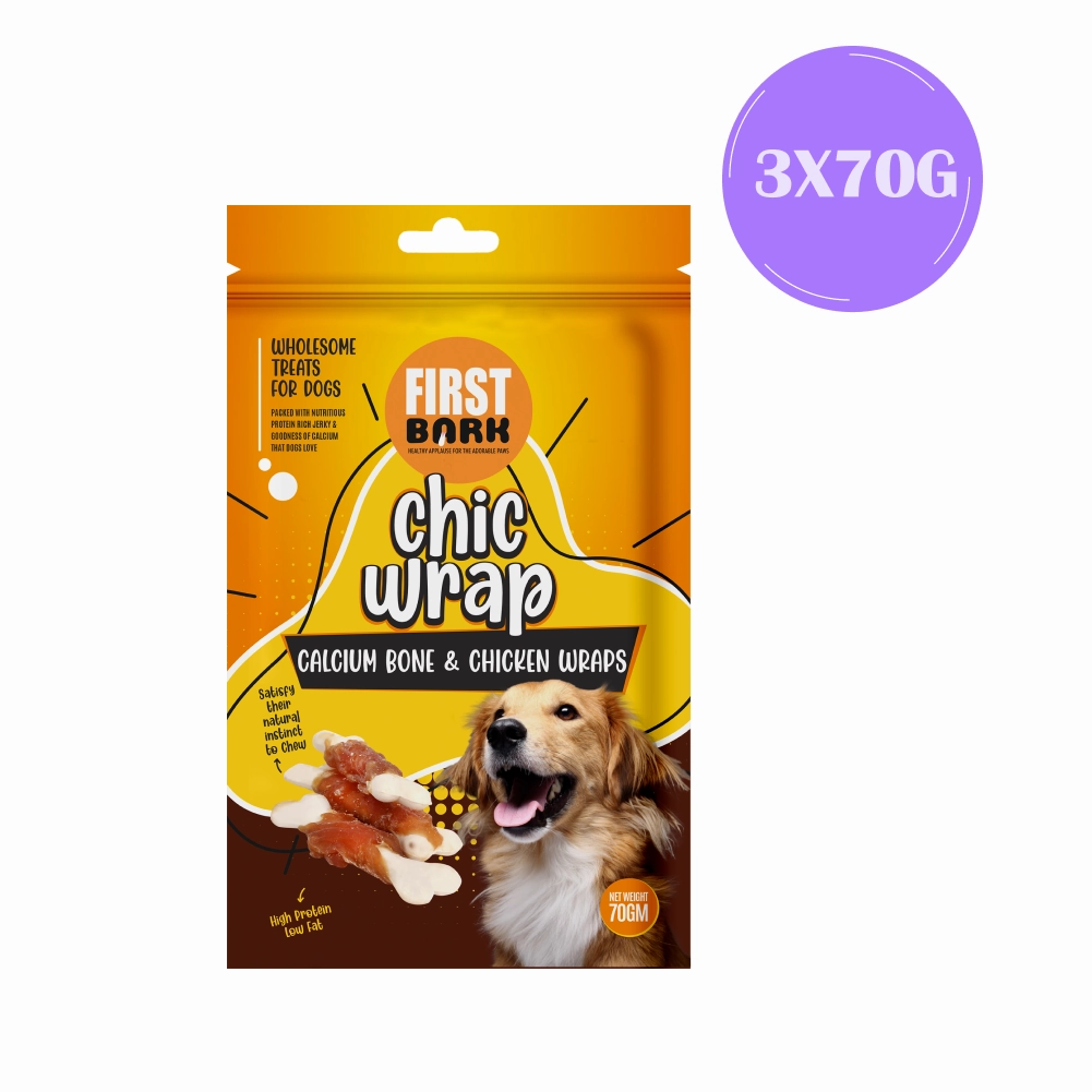 First Bark Calcium Bone & Chicken Wrap Dog Treats
