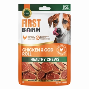First Bark Chicken Cod Roll Dog Treats