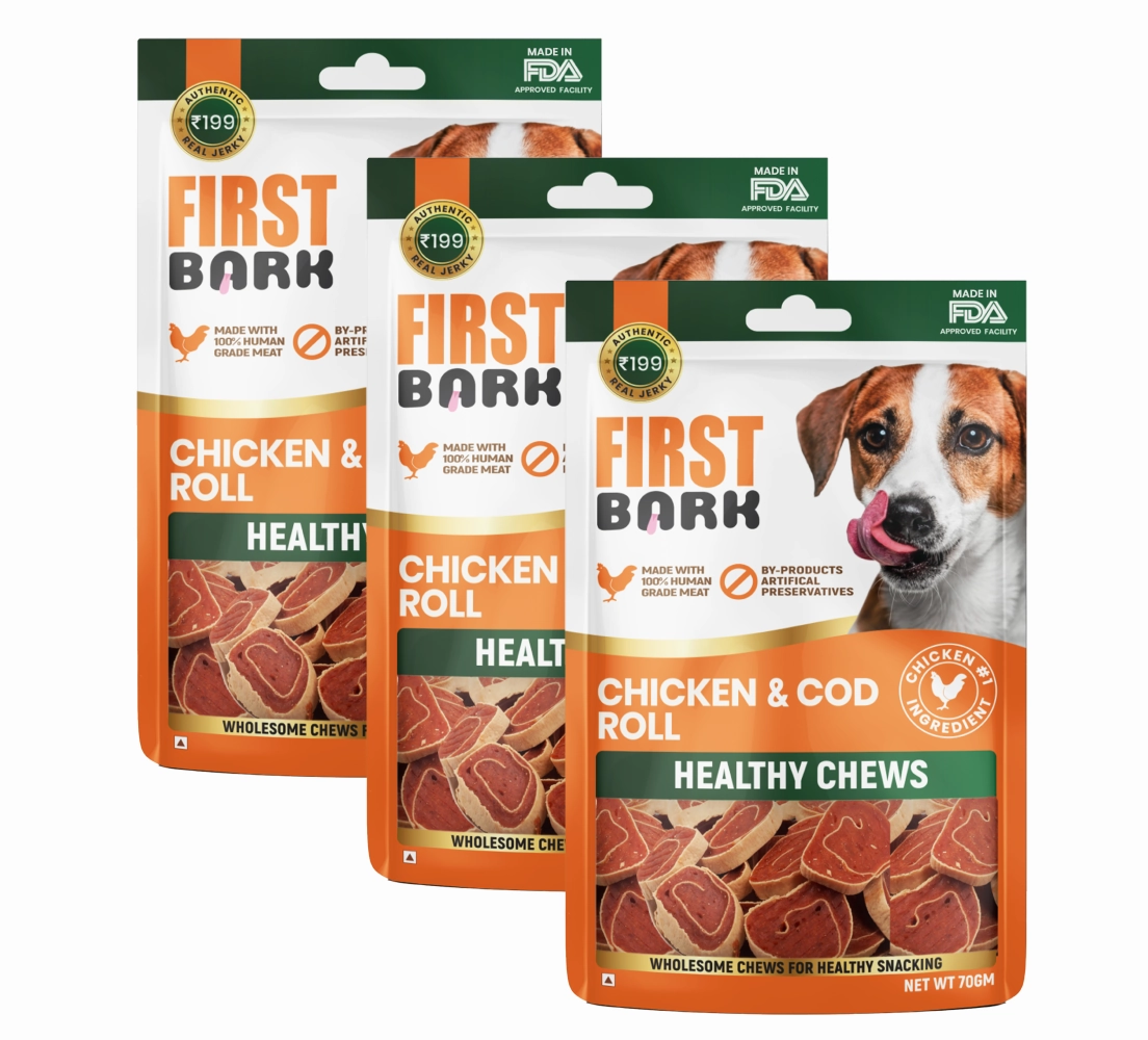 First Bark Chicken Cod Roll Dog Treats
