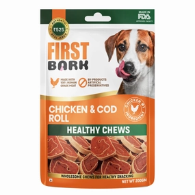 First Bark Chicken Cod Roll Dog Treats