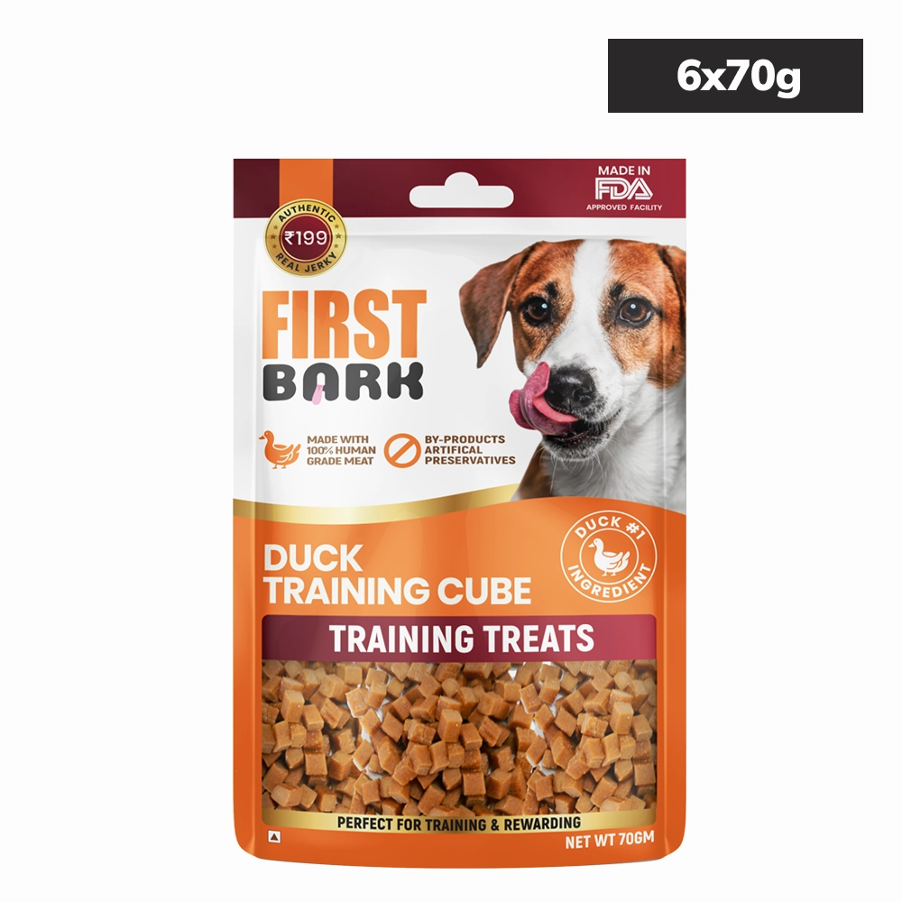 First Bark Duck Training Cubes Jerky Dog Treat