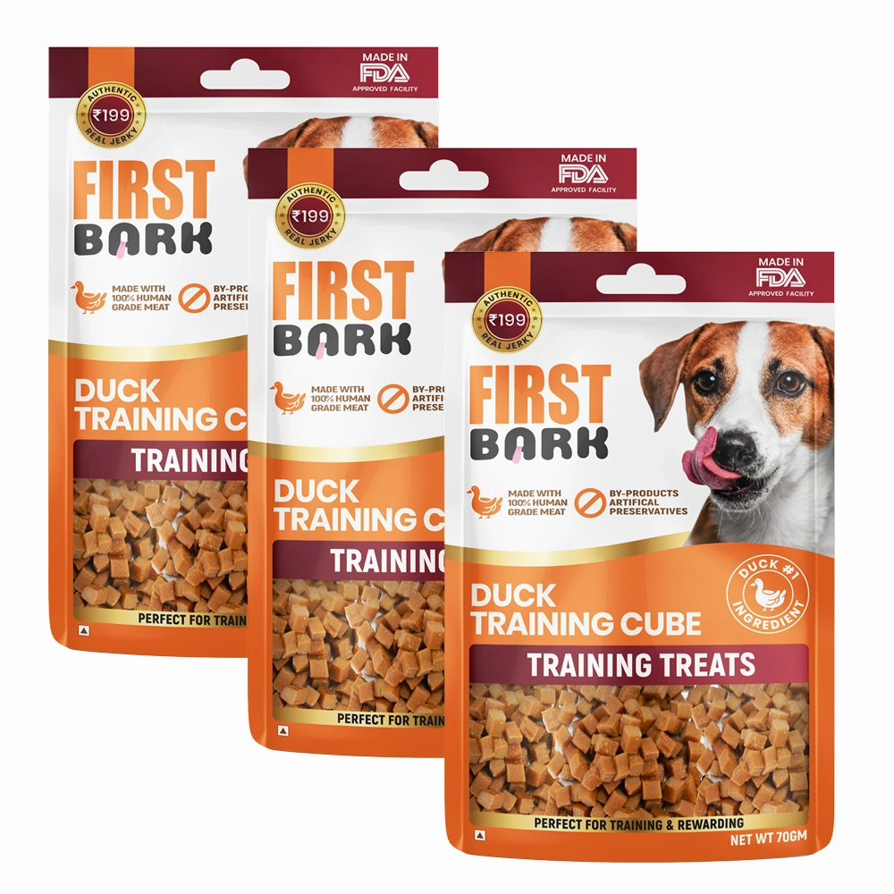 First Bark Duck Training Cubes Jerky Dog Treat