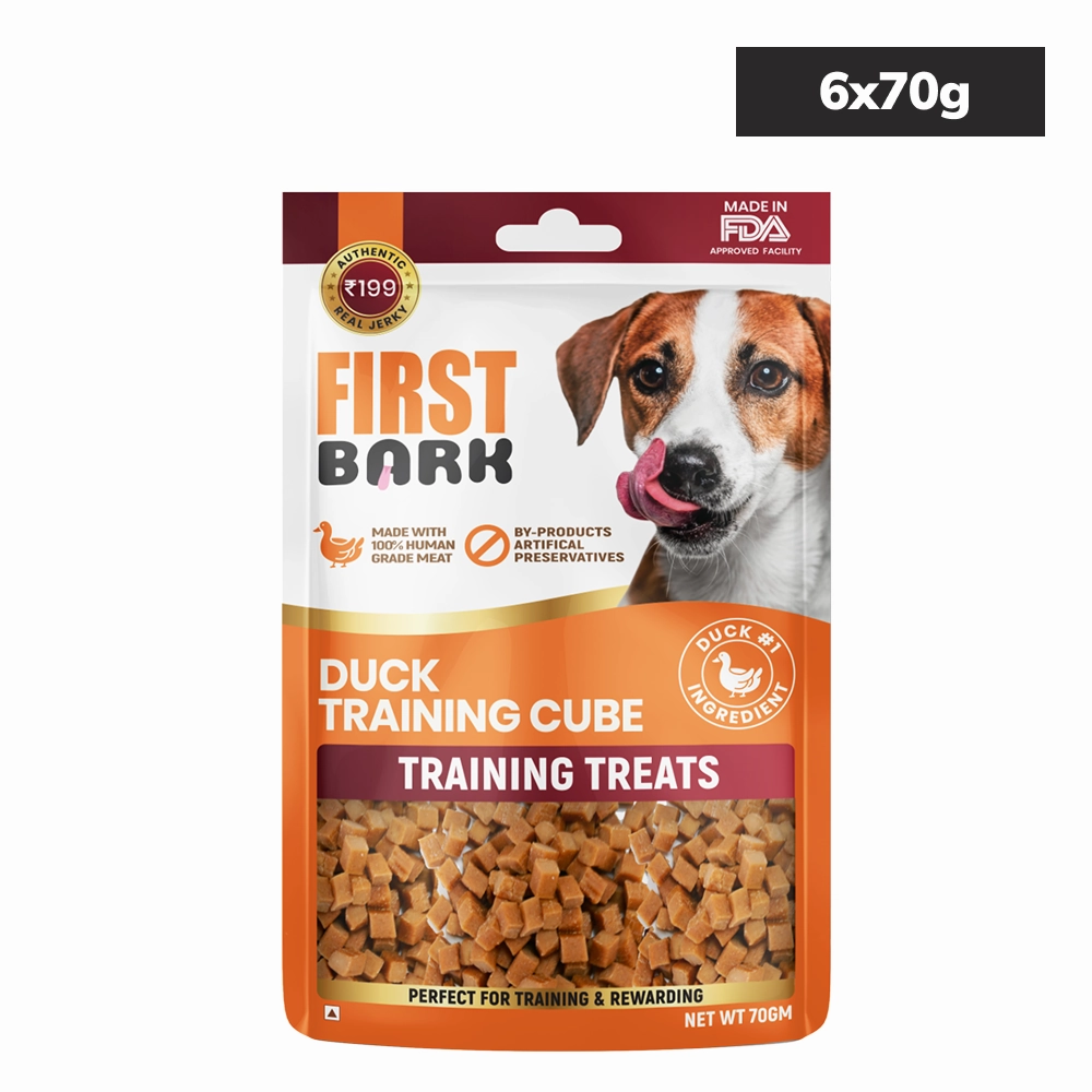 First Bark Duck Training Cubes Jerky Dog Treat
