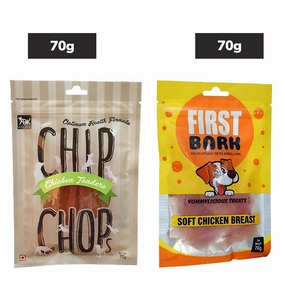 First Bark Soft Chicken Breast, Chip Chops Chicken Tenders Dog Treats Combo