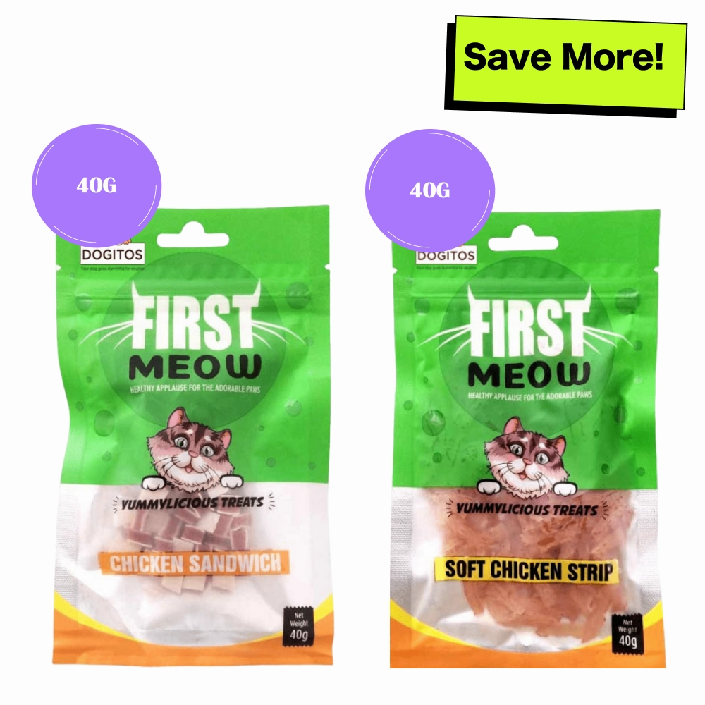 First Meow Chicken Sandwich and Chicken Strip Cat Treat Combo
