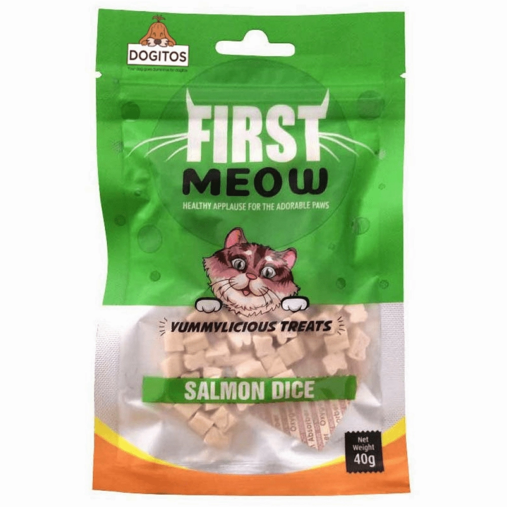 First Meow Soft Chicken Strip and Salmon Dice Cat Treat Combo