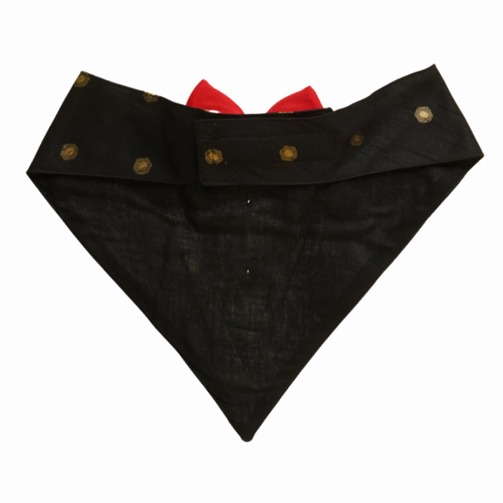 Floof & Co Silk Tux Bandana for Dogs (Black)